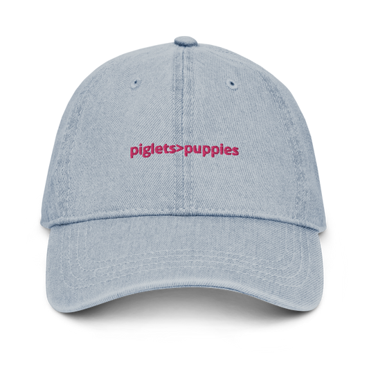 Piglets>Puppies Denim Hat